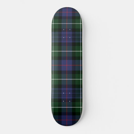 Kariert Clan MacKenzie Lila Green Karo Tartan Skateboard (Vorderseite)