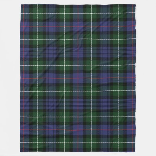 Kariert Clan MacKenzie Tartan Green Lila Karo Fleecedecke (Vorderseite)