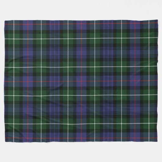 Kariert Clan MacKenzie Tartan Green Lila Karo Fleecedecke (Vorderseite (Horizontal))