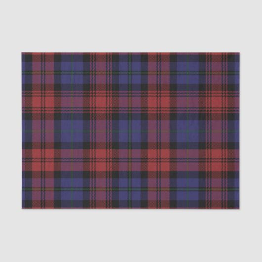 Kariert Clan MacLachlan Red Lila Karo Tartan Seidenpapier (Vorderseite)