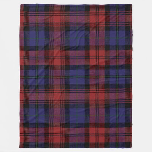 Kariert Clan MacLachlan Tartan Red Lila Karo Fleecedecke (Vorderseite)