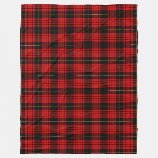 Kariert Clan MacQueen Tartan Red Black Karo Patter Fleecedecke (Vorderseite)