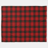 Kariert Clan MacQueen Tartan Red Black Karo Patter Fleecedecke (Vorderseite (Horizontal))