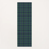 Kariert Clan Robertson Green Black Karo Tartan Yogamatte (Vorderseite)