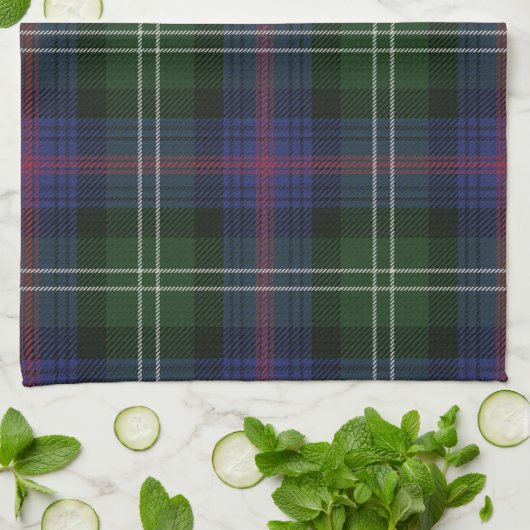 Kariert Clan Sutherland Lila Black Karo Tartan Geschirrtuch (Gefaltet)