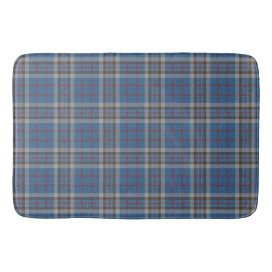 Kariert Clan Thompson Gray Blue Karo Tartan Badematte (Vorderseite)