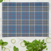 Kariert Clan Thompson Gray Blue Karo Tartan Geschirrtuch (Gefaltet)