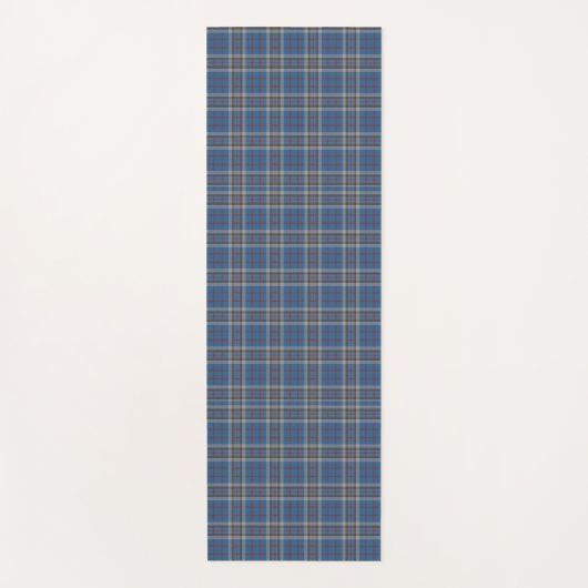 Kariert Clan Thompson Gray Blue Karo Tartan Yogamatte (Vorderseite)