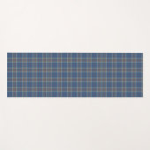 Kariert Clan Thompson Gray Blue Karo Tartan Yogamatte (Vorderseite (Horizontal))