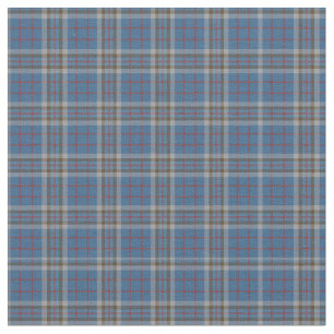 Kariert Clan Thompson Tartan Gray Blue Karo Stoff