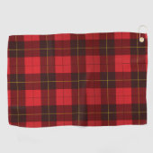 Kariert Clan Wallace Red Black Karo Tartan Golfhandtuch (Horizontal)