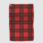 Kariert Clan Wallace Red Black Karo Tartan Golfhandtuch (Vorderseite)