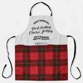 Kariert Clan Wallace Red Gold Checkered Tartan Schürze (Vorderseite)