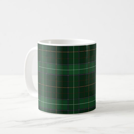 Kariert Clan Walsh Green Karo Kaffeetasse (Vorderseite Links)