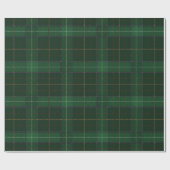 Kariert Clan Walsh Tartan Green White Karo Muster Geschenkpapier (Flach)