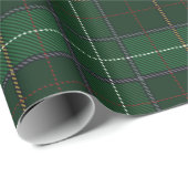 Kariert Clan Walsh Tartan Green White Karo Muster Geschenkpapier (Rolleneckpunkt)