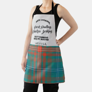 Kariert Clan Wilson Orange Blue Checkered Kitchen Schürze