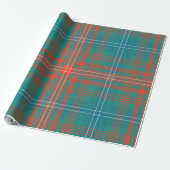 Kariert Clan Wilson Orange Blue Karo Tartan Geschenkpapier (Ungerollt)