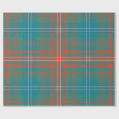 Kariert Clan Wilson Orange Blue Karo Tartan Geschenkpapier (Flach)