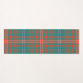 Kariert Clan Wilson Orange Türkis Karo Tartan Yogamatte (Vorderseite (Horizontal))