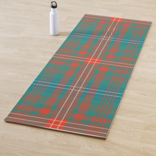 Kariert Clan Wilson Orange Türkis Karo Tartan Yogamatte (Beispiel)