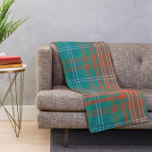 Kariert Clan Wilson Tartan Orange Karo Fleecedecke