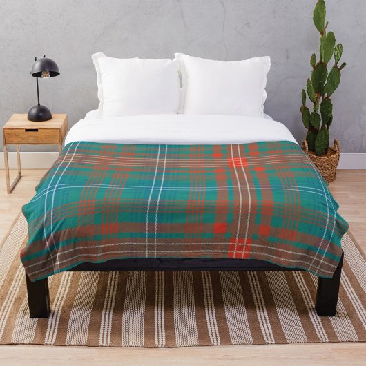 Kariert Clan Wilson Tartan Orange Karo Fleecedecke