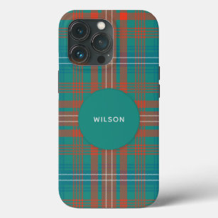 Kariert Clan Wilson Turquoise Rustic Tartan Case-Mate iPhone Hülle