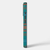 Kariert Clan Wilson Turquoise Rustic Tartan Case-Mate iPhone Hülle (Rückseite / Links)
