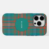 Kariert Clan Wilson Turquoise Rustic Tartan Case-Mate iPhone Hülle (Rückseite (Horizontal))