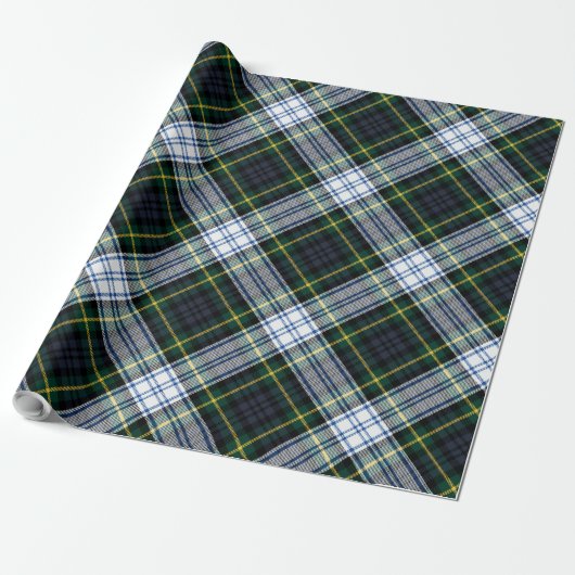 Kariert Classic Clan Gordon Rustikaler Tartan Geschenkpapier (Ungerollt)
