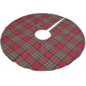 Kariert Classic Clan Stewart Red Tartan Polyester Weihnachtsbaumdecke (Schrägansicht)