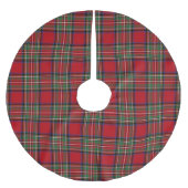 Kariert Classic Clan Stewart Red Tartan Polyester Weihnachtsbaumdecke (Vorderseite)