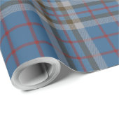 Kariert Classic Clan Thompson Blue Gray Tartan Geschenkpapier (Rolleneckpunkt)