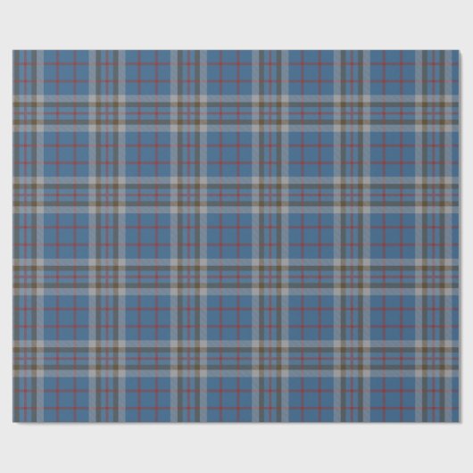 Kariert Classic Clan Thompson Blue Gray Tartan Geschenkpapier (Flach)