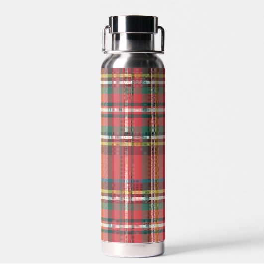 Kariert Classic Rustic Personalisiert Trinkflasche (Rückseite)