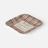 Kariert dankbar dankbar gesegnet pappteller (Gewinkelt)