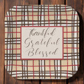 Kariert dankbar dankbar gesegnet pappteller