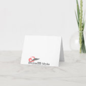 Kariert Danke Notecard (OM) (Rückseite)