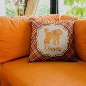 Kariert Doodle Golden Yellow Dog Geschirrtuch