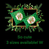 Kariert Doodle Yellow Dog Personalisiert Weihnacht Geschirrtuch