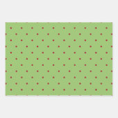 Kariert & Dots Weihnachtswrapping Paper Flat Sheet Geschenkpapier Set (Vorderseite 2)