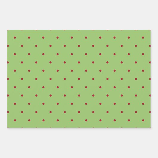 Kariert & Dots Weihnachtswrapping Paper Flat Sheet Geschenkpapier Set (Vorderseite 2)