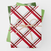 Kariert & Dots Weihnachtswrapping Paper Flat Sheet Geschenkpapier Set (Beispiel)
