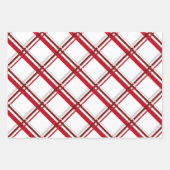 Kariert & Dots Weihnachtswrapping Paper Flat Sheet Geschenkpapier Set (Vorderseite)