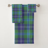 Kariert Elegant Rustic Green Clan Douglas Tartan Badhandtuch Set (Insitu)
