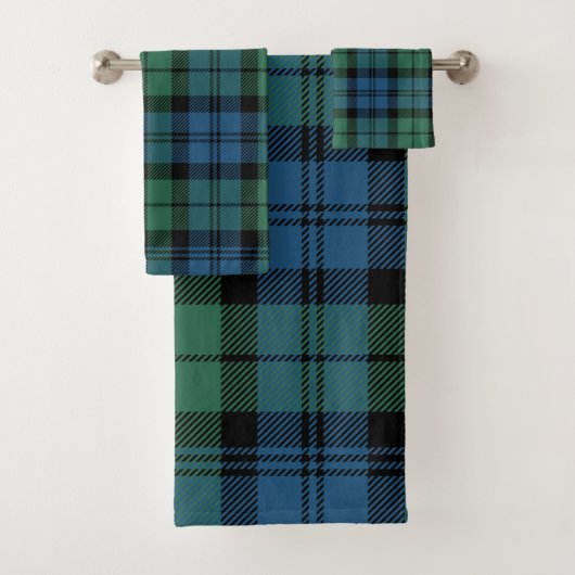 Kariert Elegant Rustikaler Clan Campbell Tartan Badhandtuch Set (Insitu)