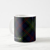Kariert Elegant Rustikaler Klassik Tartan Personal Kaffeetasse (Vorderseite Links)
