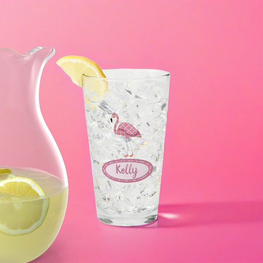 Kariert Flamingo Glas