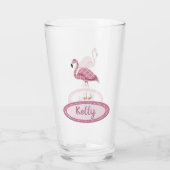 Kariert Flamingo Glas (Rückseite)